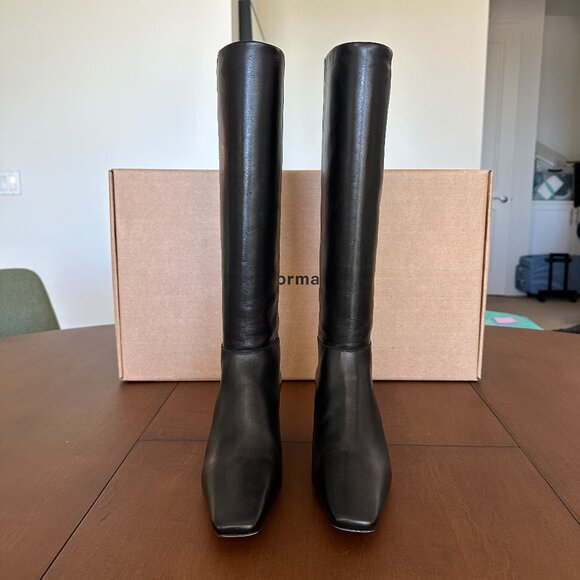 REFORMATION Remy Knee Boots, color black, size US 7 - Picture 2 of 6